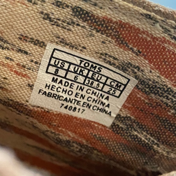 Toms Kala beige suede ankle boots booties ties city-style wedgies size 8 #1354 - Picture 8 of 8